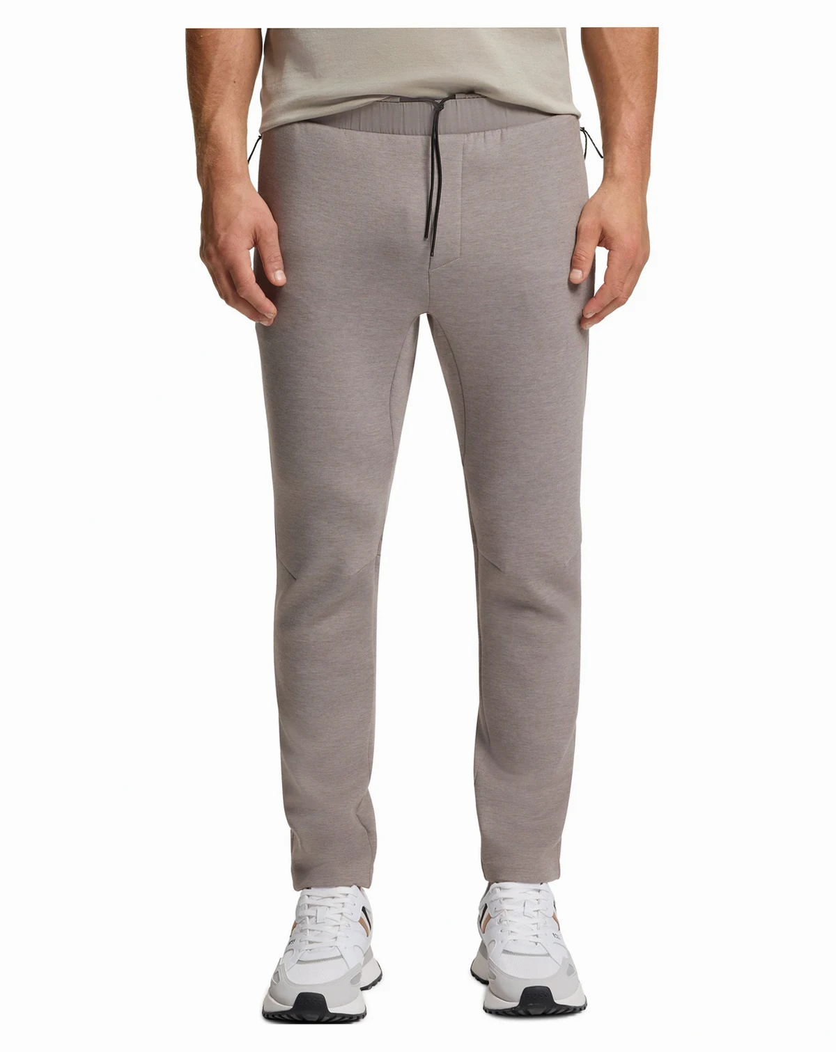 Men's Reflective Detail Regular-Fit Tracksuit Bottom Pants