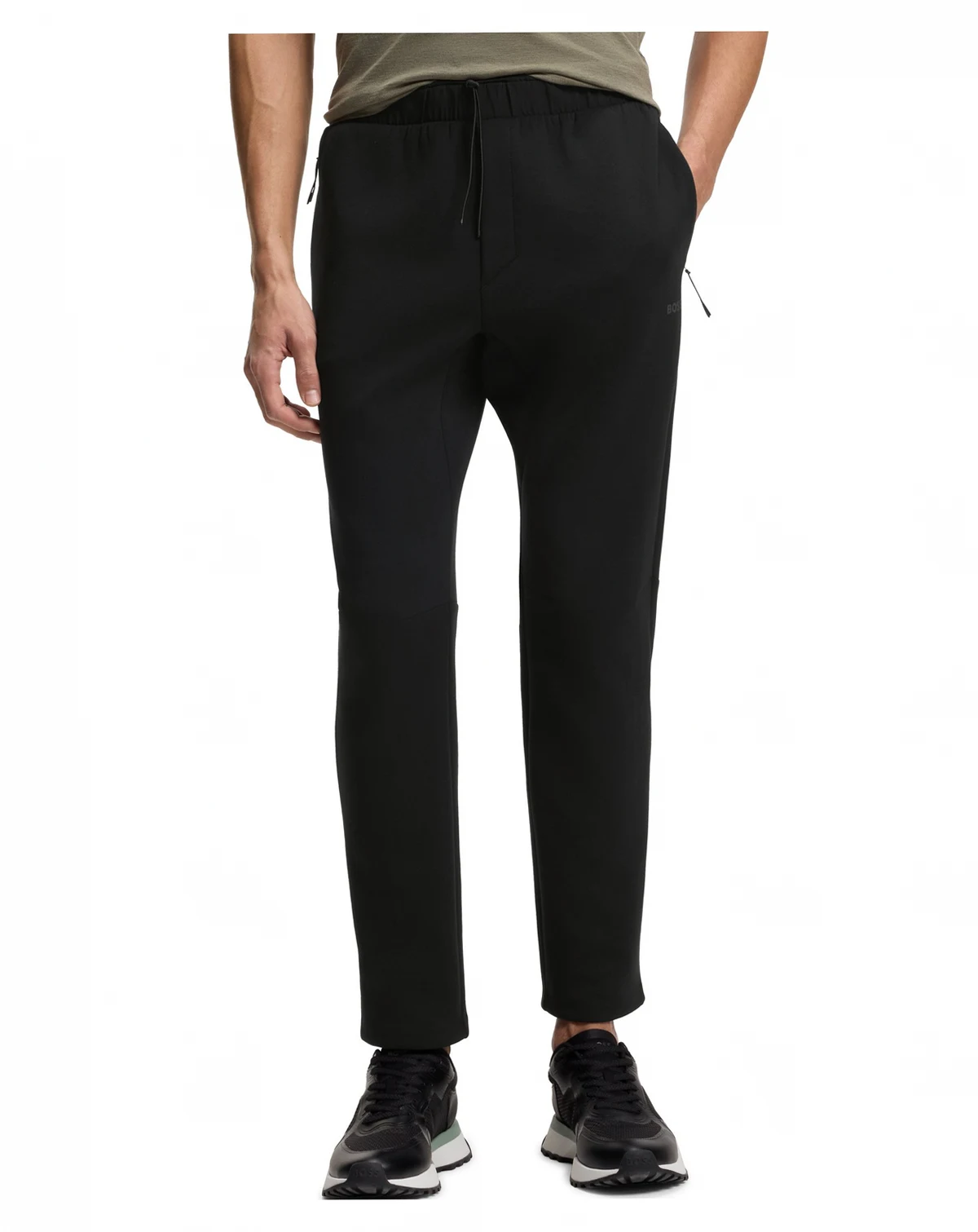 Men's Reflective Details Regular-Fit Tracksuit Pants