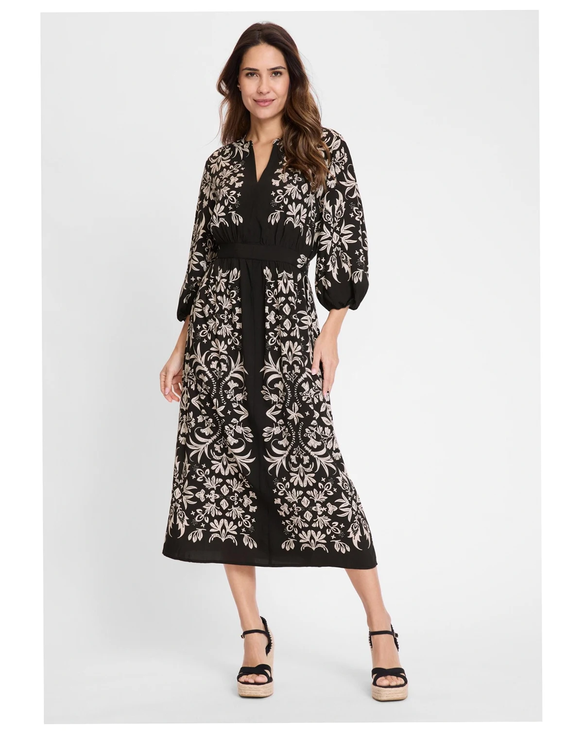 Women's Ornamental Print Dress