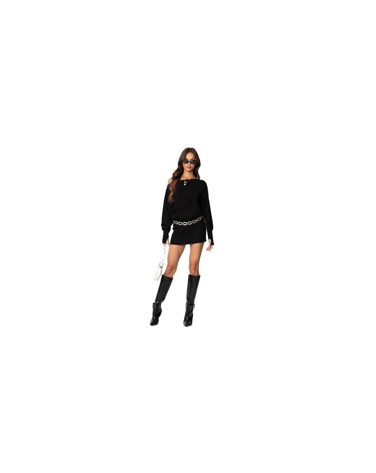 Women's Eve Off Shoulder Knit Mini Dress