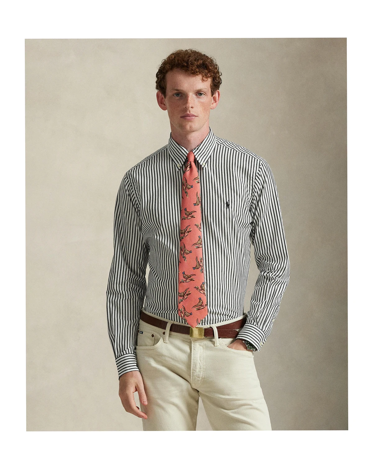 Men's Classic-Fit Striped Broadcloth Shirt