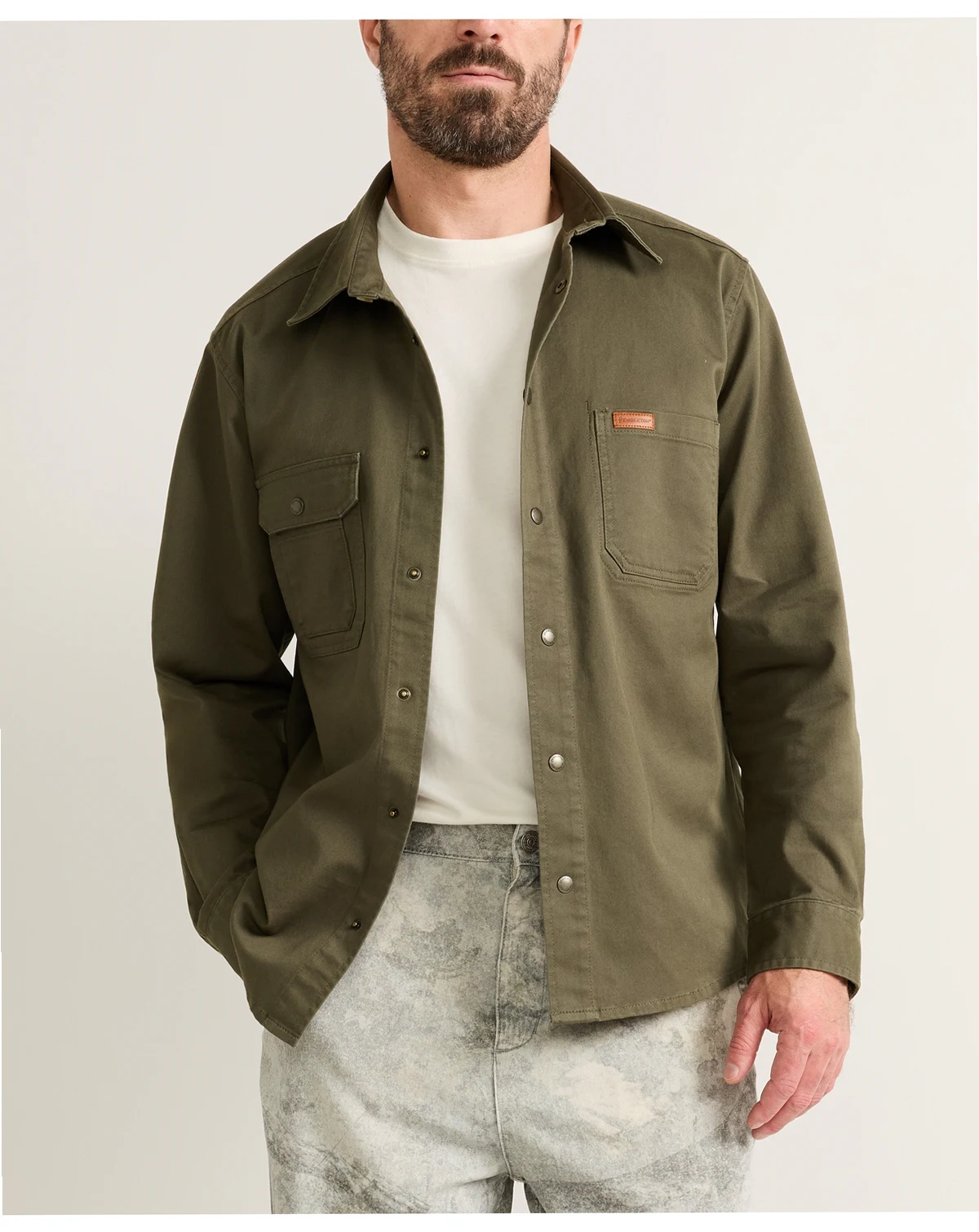 Men's Long-Sleeve Twill Work Shirt