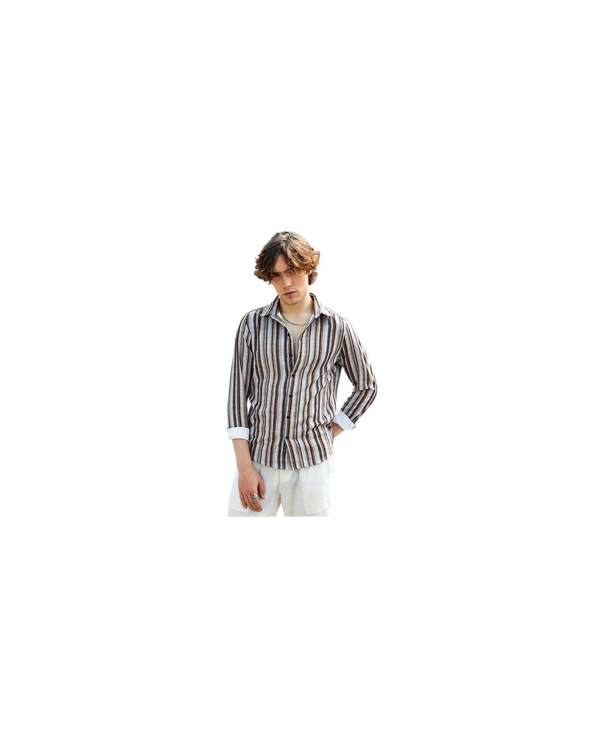 Men's Multitrack-Striped Shirt