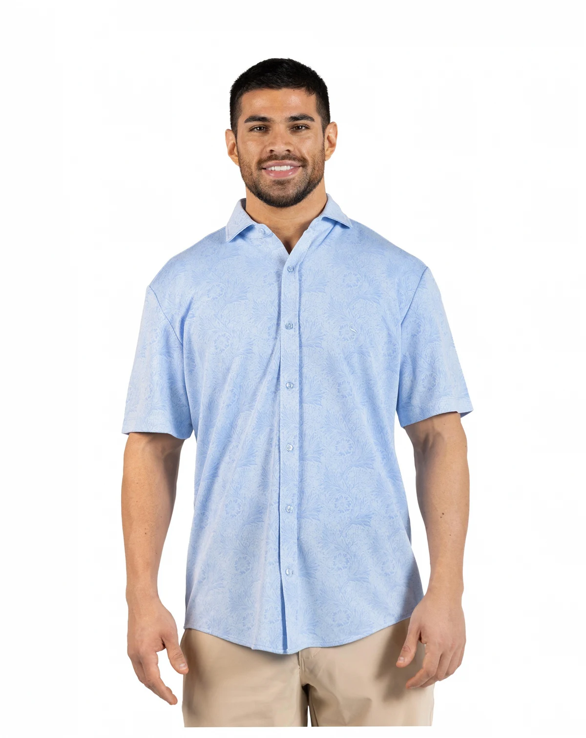 Men's Tropical Printed Modal Short Sleeve Shirt