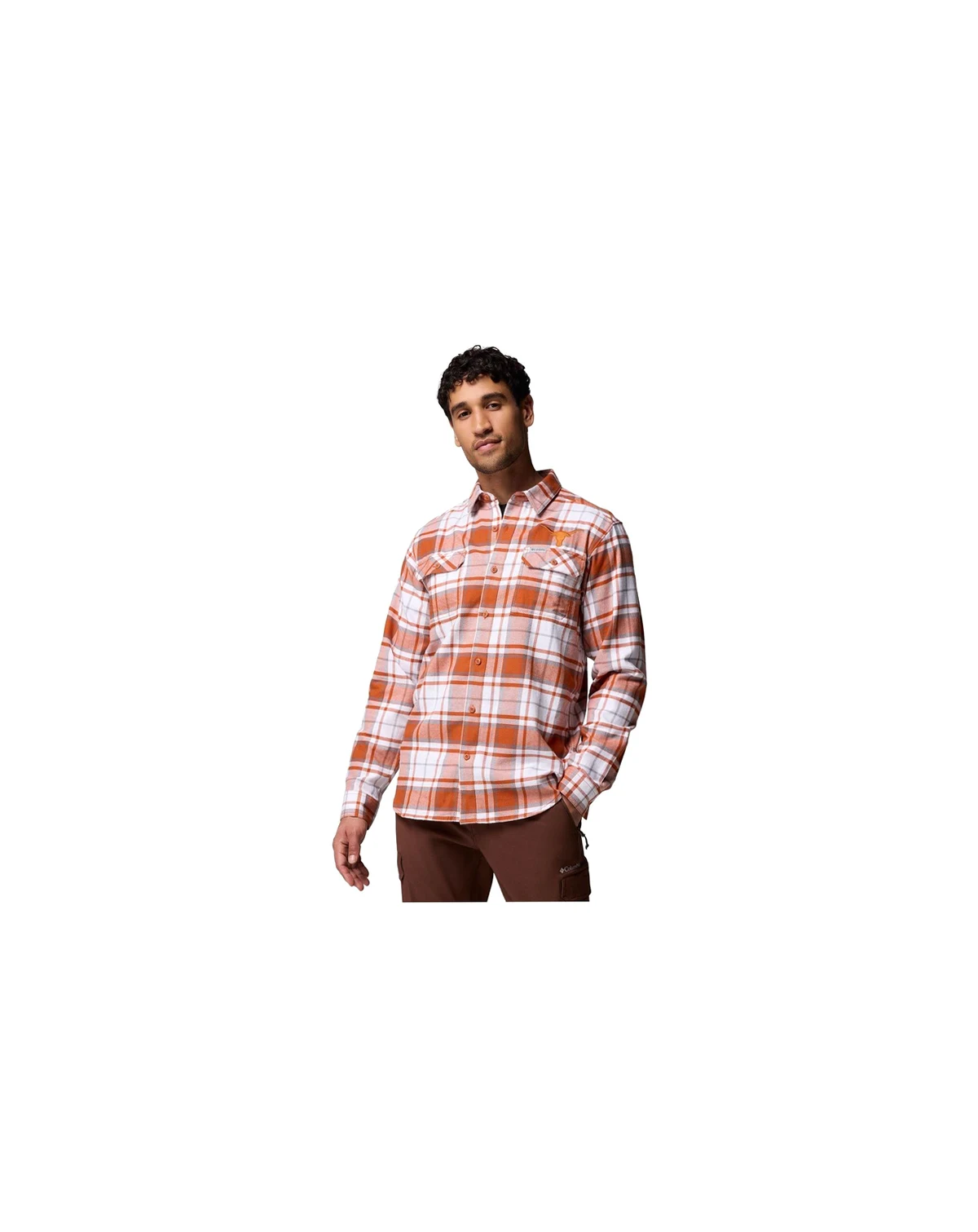 Men's Texas Orange Texas Longhorns Omni-Wick Flannel Long Sleeve Button-Up Shirt