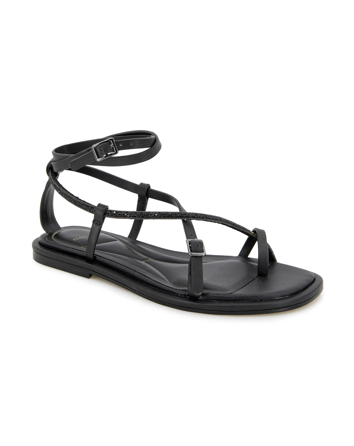 Paros Jewel Square Toe Flat Sandals
