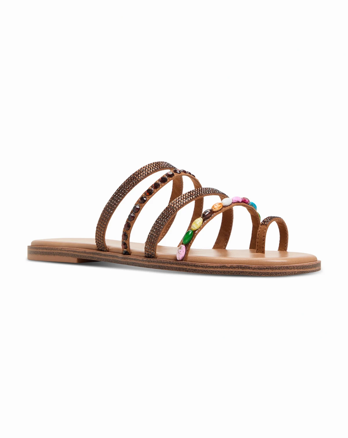 Women's Lindya Embellished Strappy Toe-Loop Flat Sandals