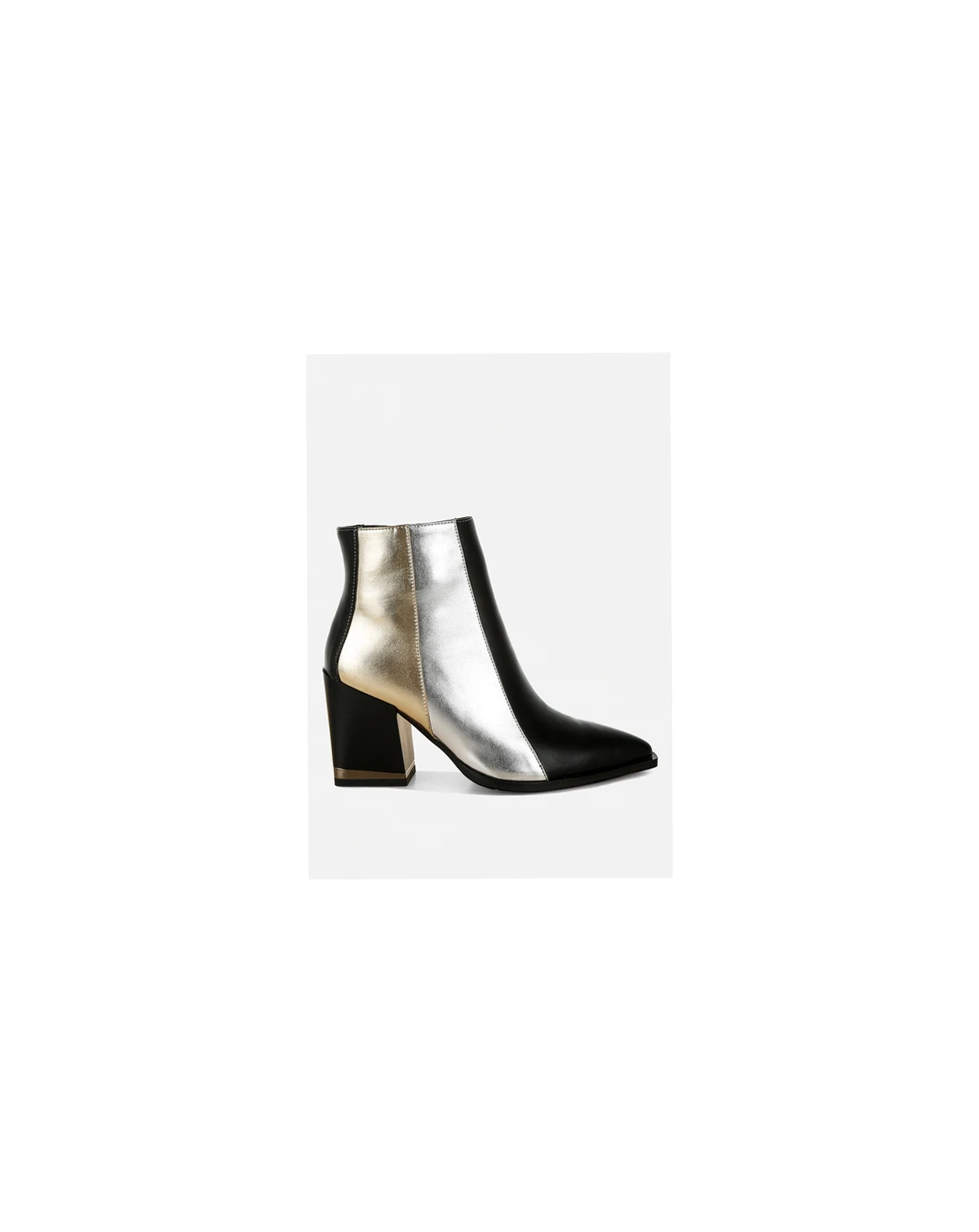 Womens Stemon Three Tone Block Heel Boots