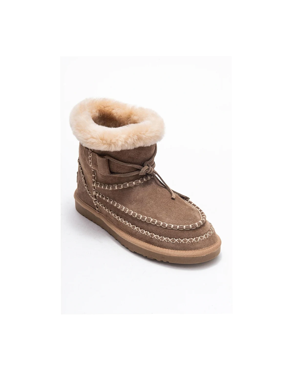 Forever & Always Women's Shoes Jorel Leather Fur Lined Ankle Boot.