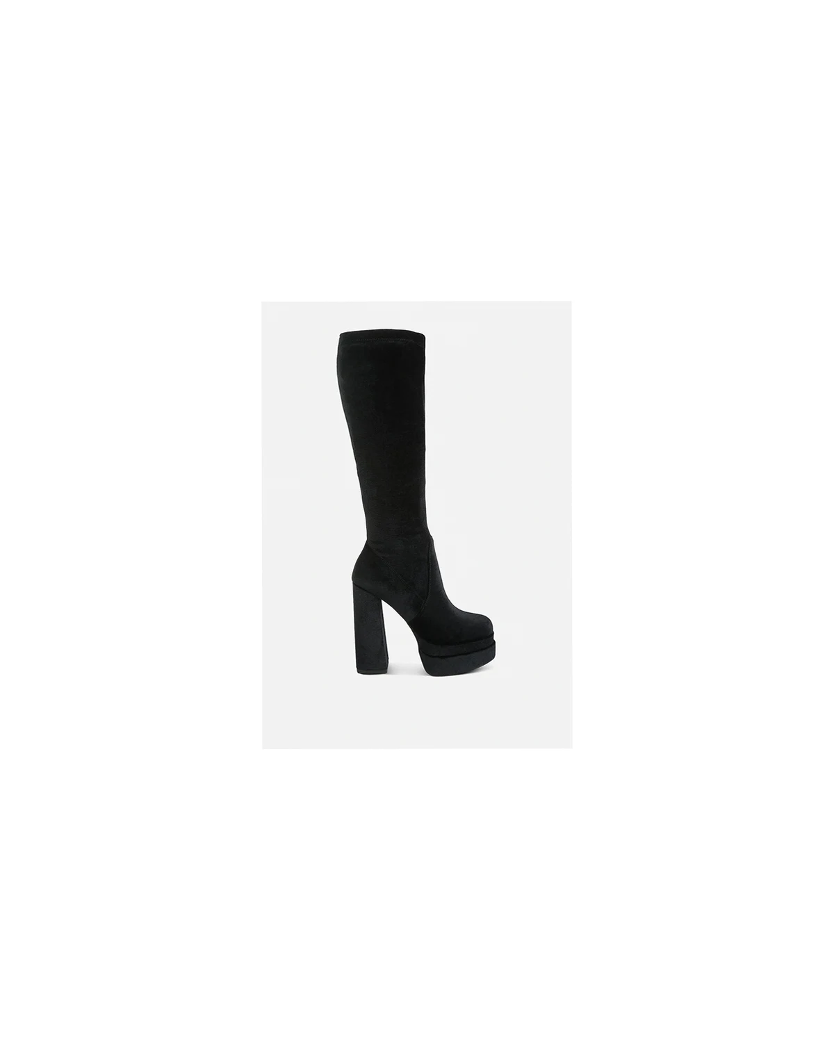 lazuli high block heel velvet boot
