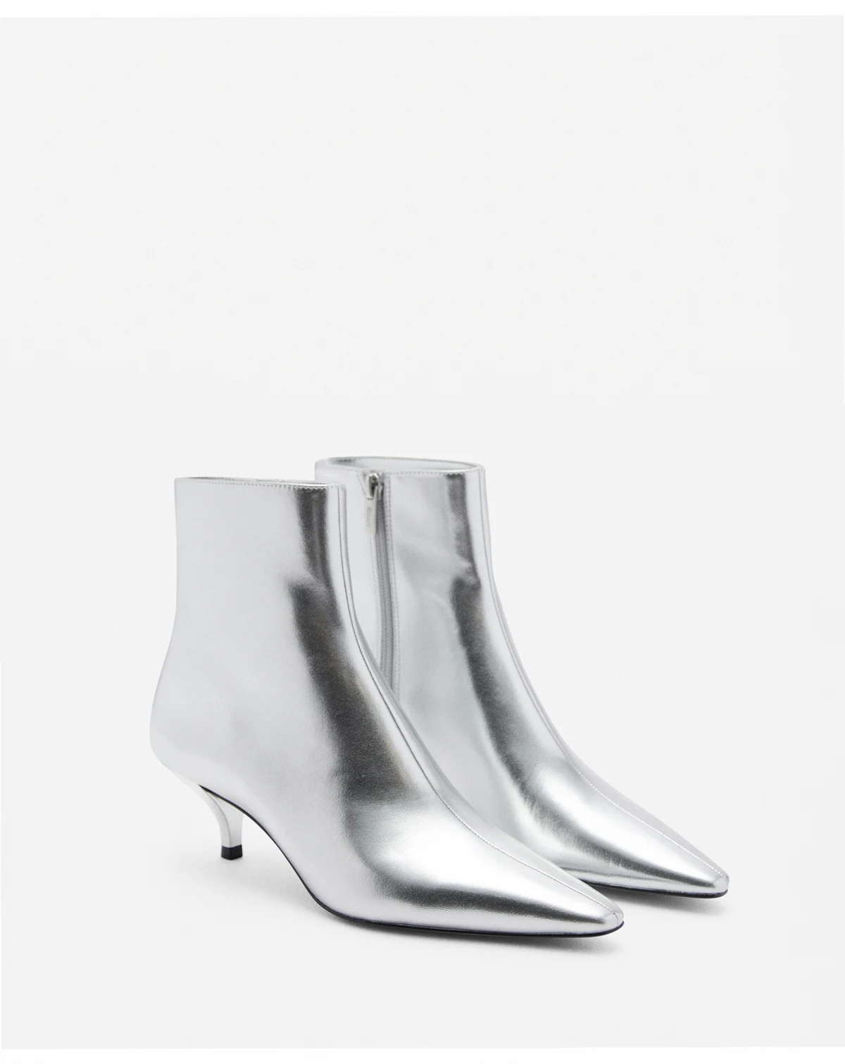Women's Metallic Effect Pointed Toe Boots