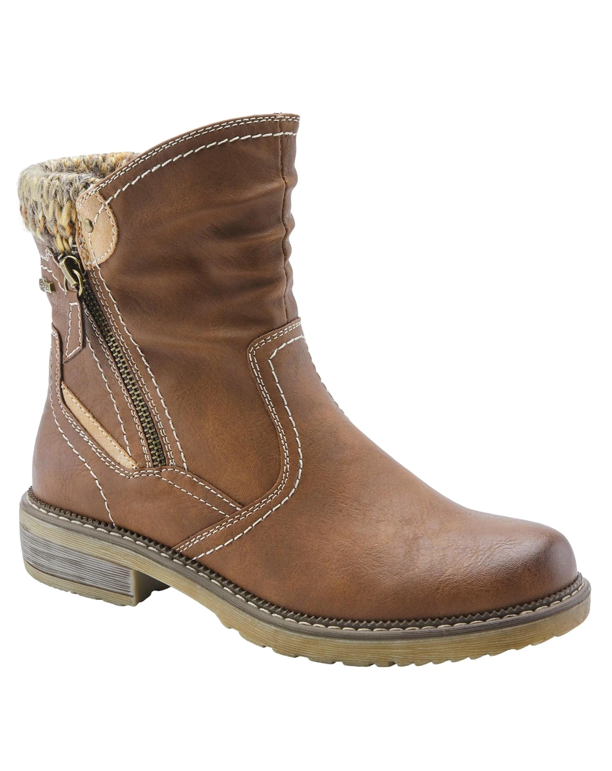 Wibea Slouch Shaft Water-Resistant Booties with Sweater Cuff & Shock-Absorbing Sole