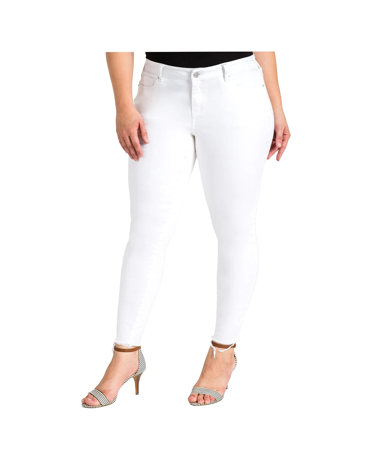 Plus Size Women's Released Hem Skinny Premium Jeans