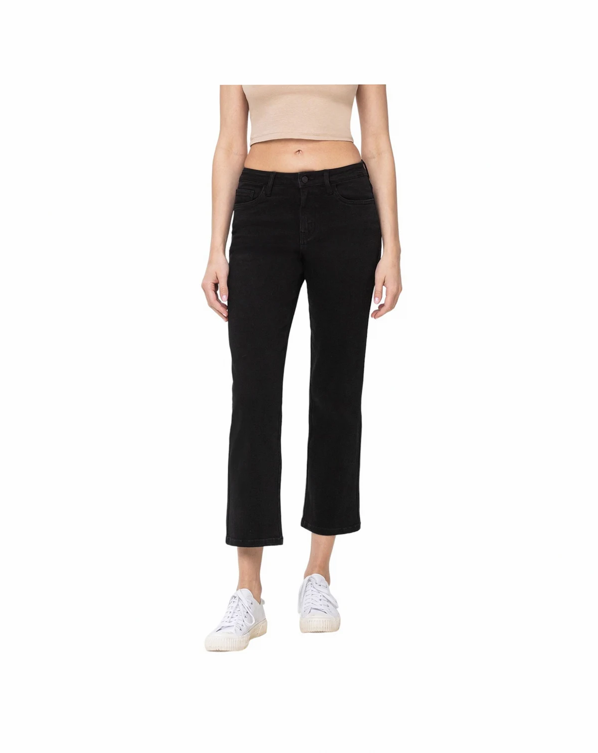 Women's High Rise Ankle Straight Jeans