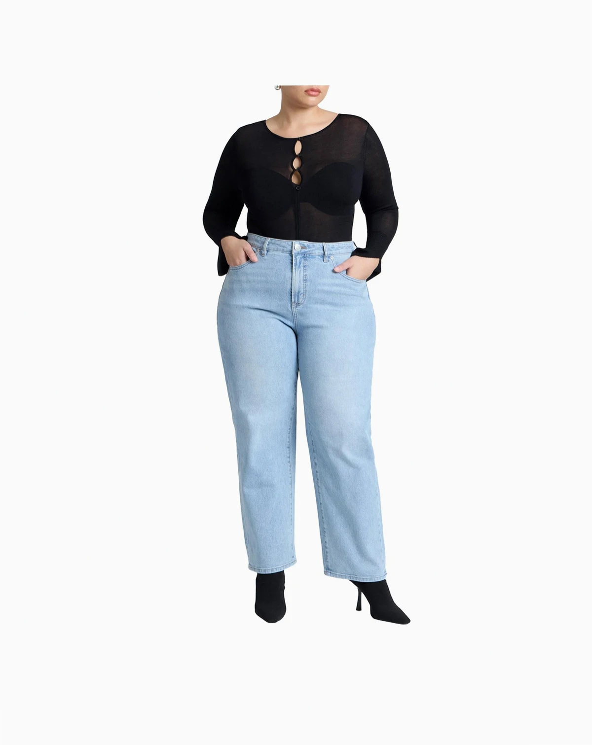 Women's Embroidered Naomi Straight Leg Jean