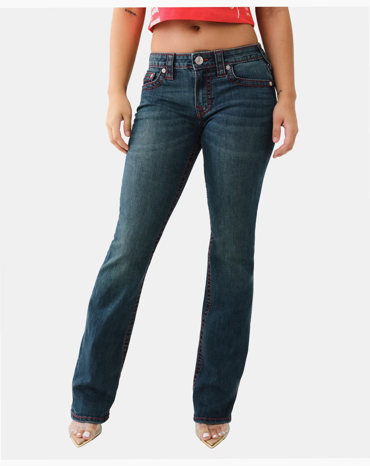Women's Becca Big T Mid Rise Bootcut Jeans