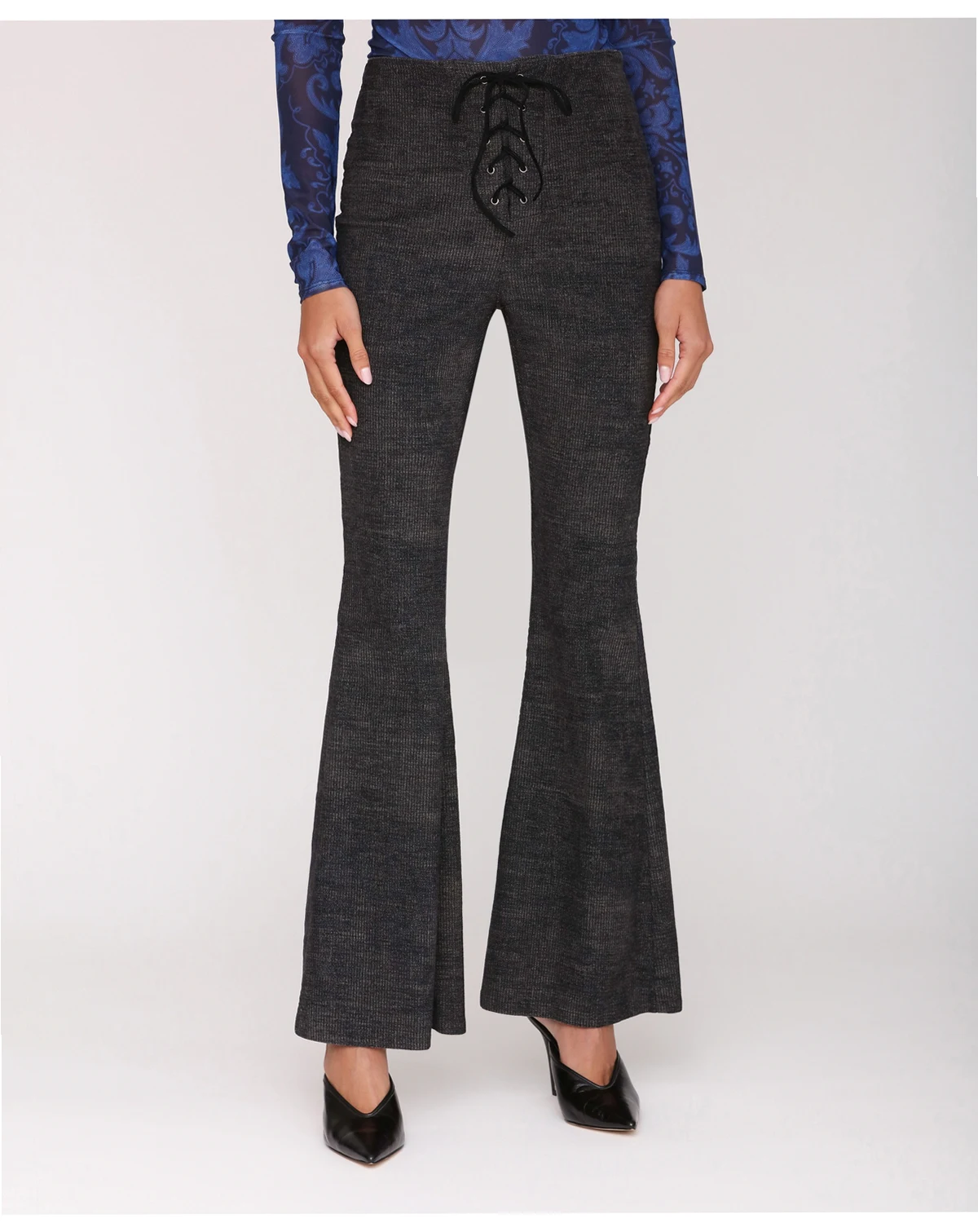 Women's Lace-Up Flare Pants