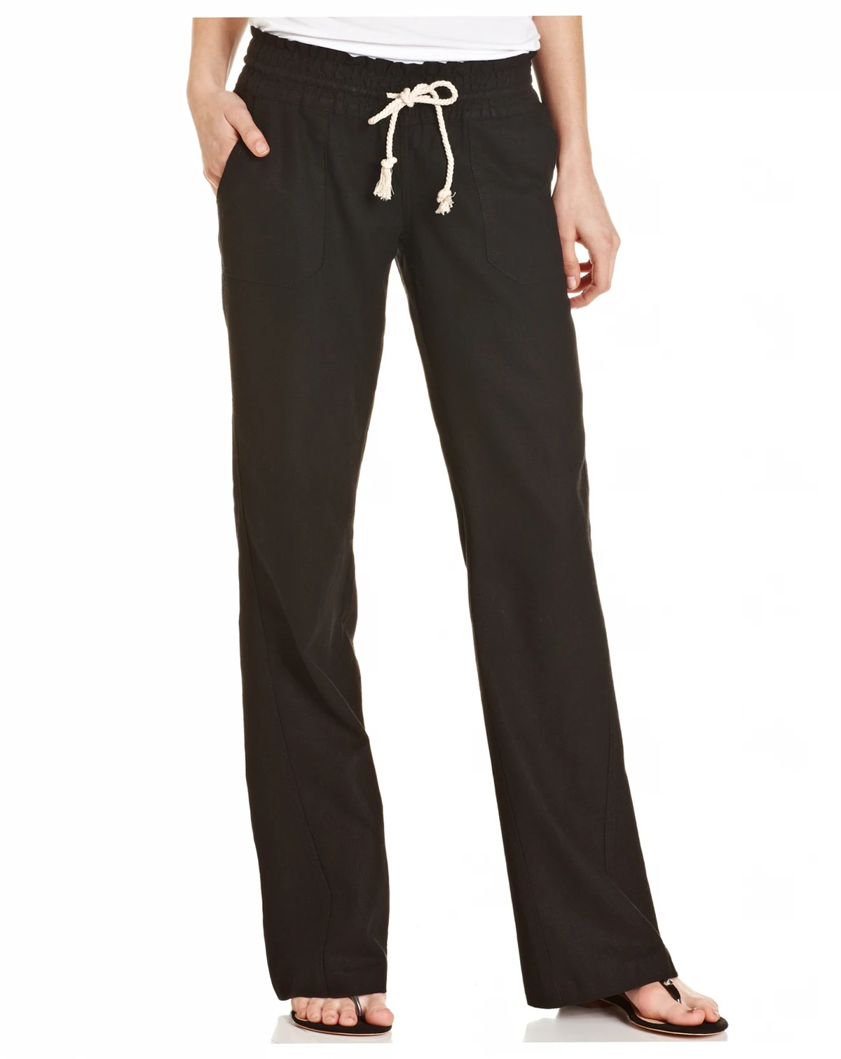 Juniors' Oceanside Wide-Leg Drawstring Pants