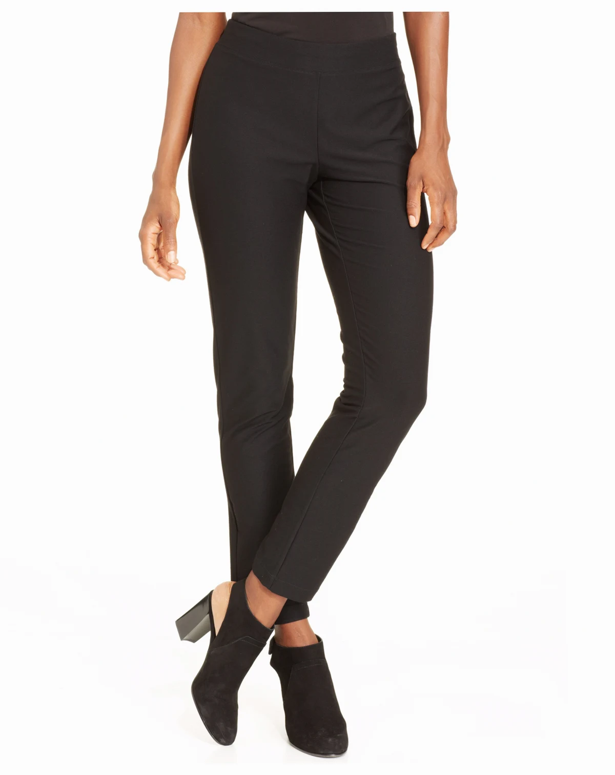 Washable Crepe Slim-Leg Ankle Pants, Regular & Petite Sizes
