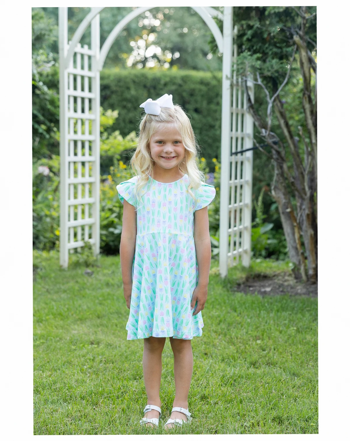 Toddler Girls Printed Knit Tulip Twirl Dress