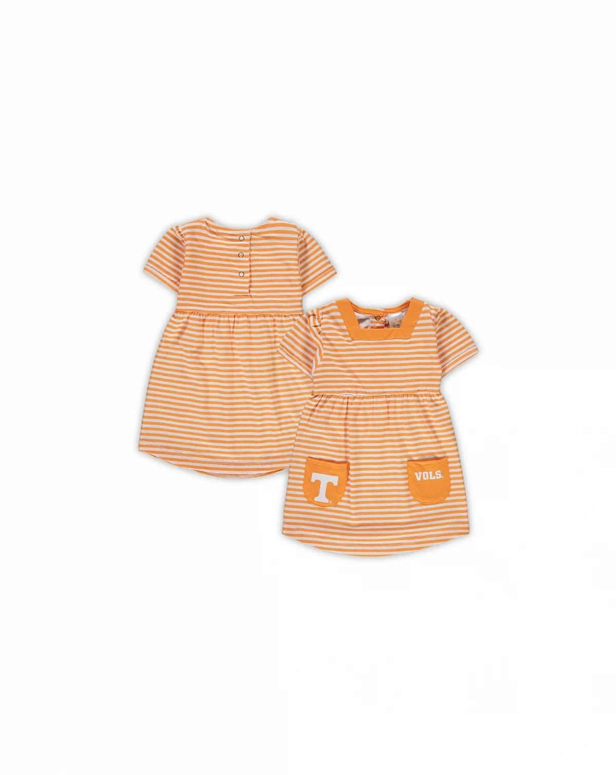 Girl's Toddler Tennessee Orange Tennessee Volunteers Striped Dress with Pockets