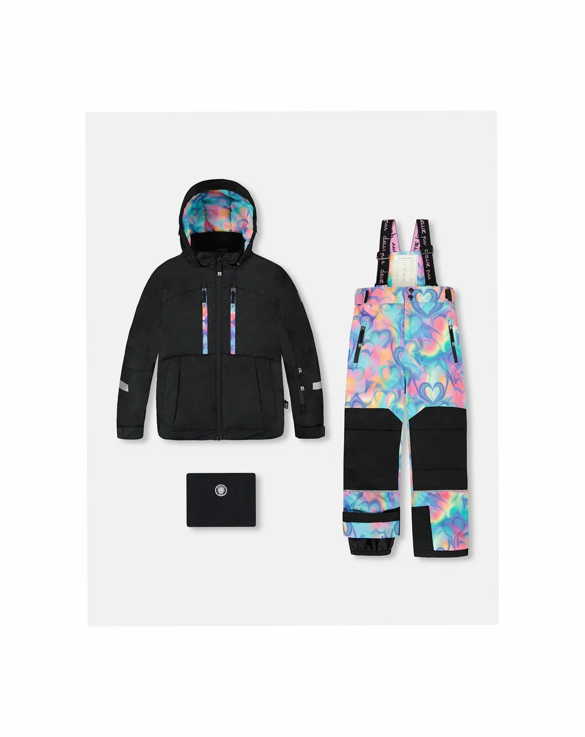 Girl Two-Piece Teknik Snowsuit Rainbow Heart Print - Toddler|Child