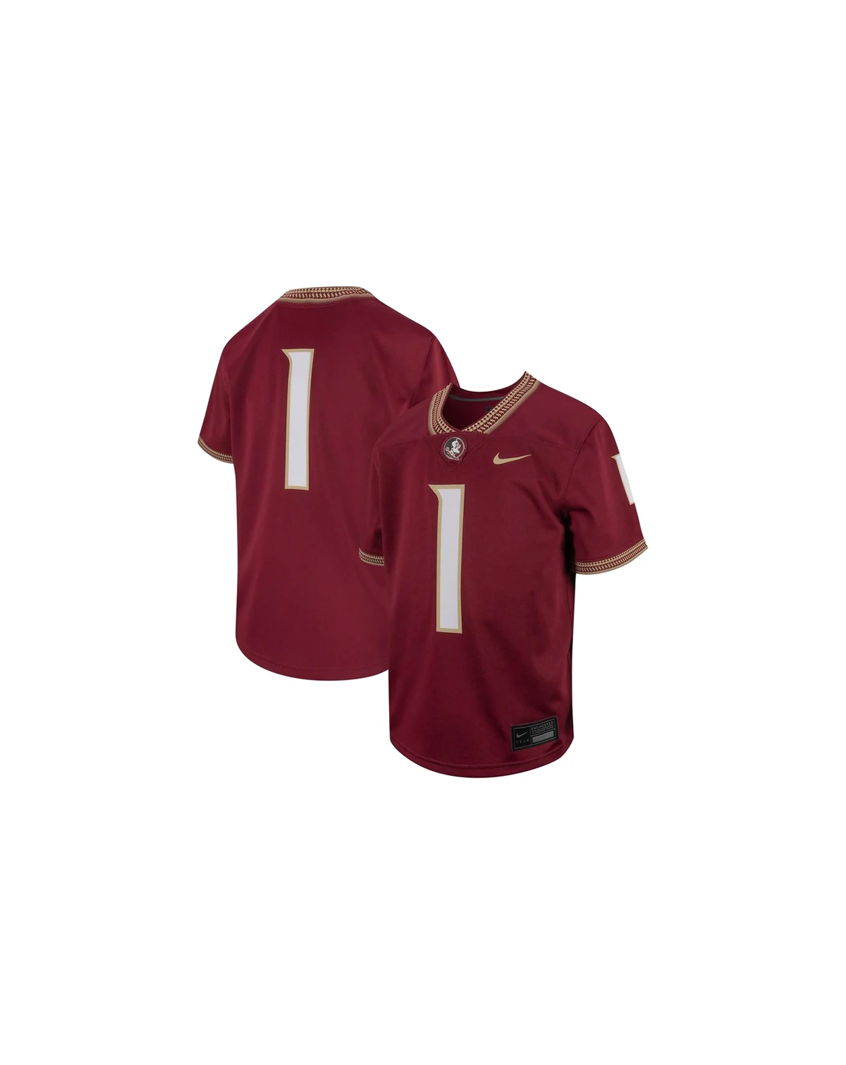 Toddler Boys and Girls #1 Garnet Florida State Seminoles Untouchable Football Jersey