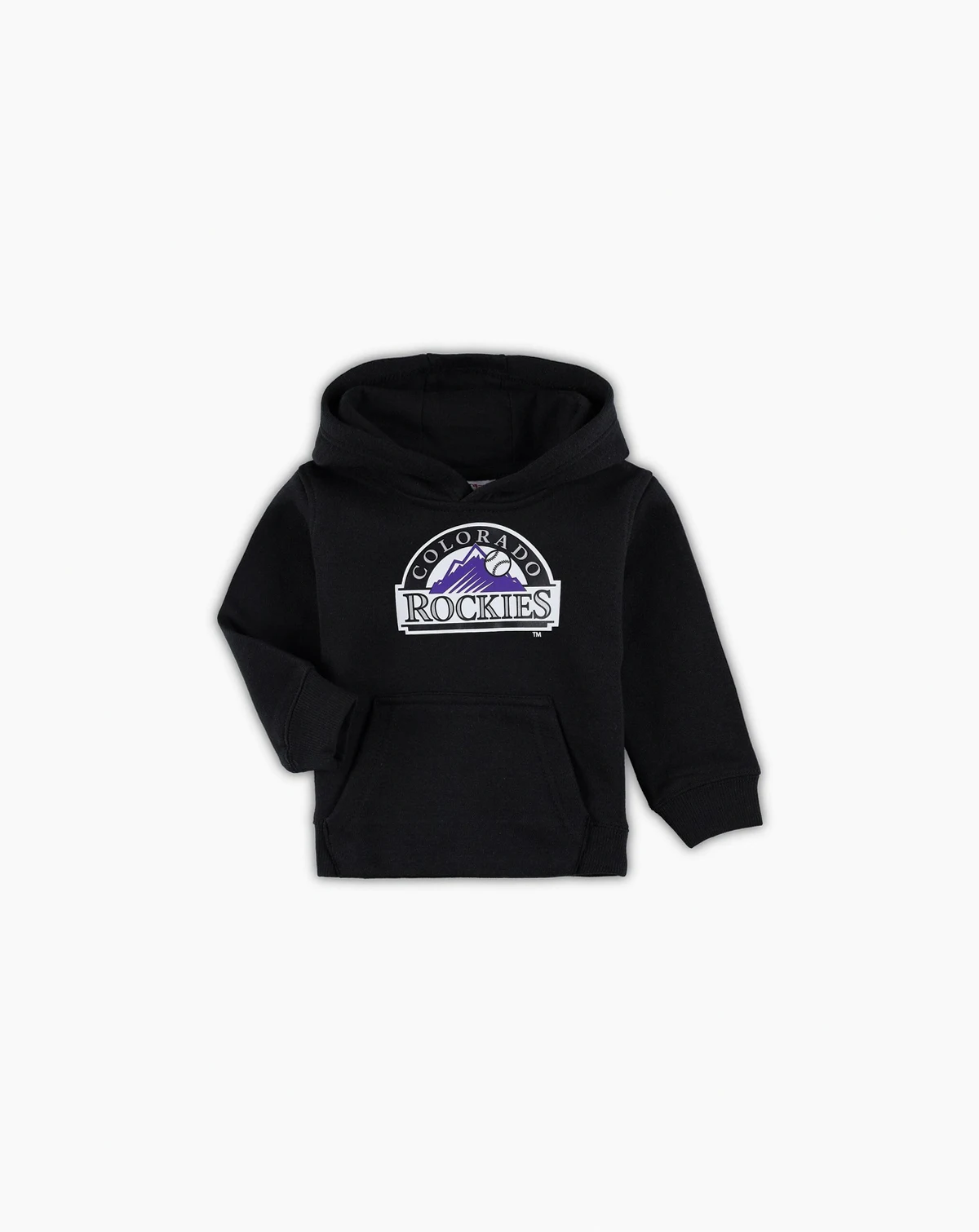 Toddler Boys and Girls Black Colorado Rockies Team Primary Logo Fleece Pullover Hoodie