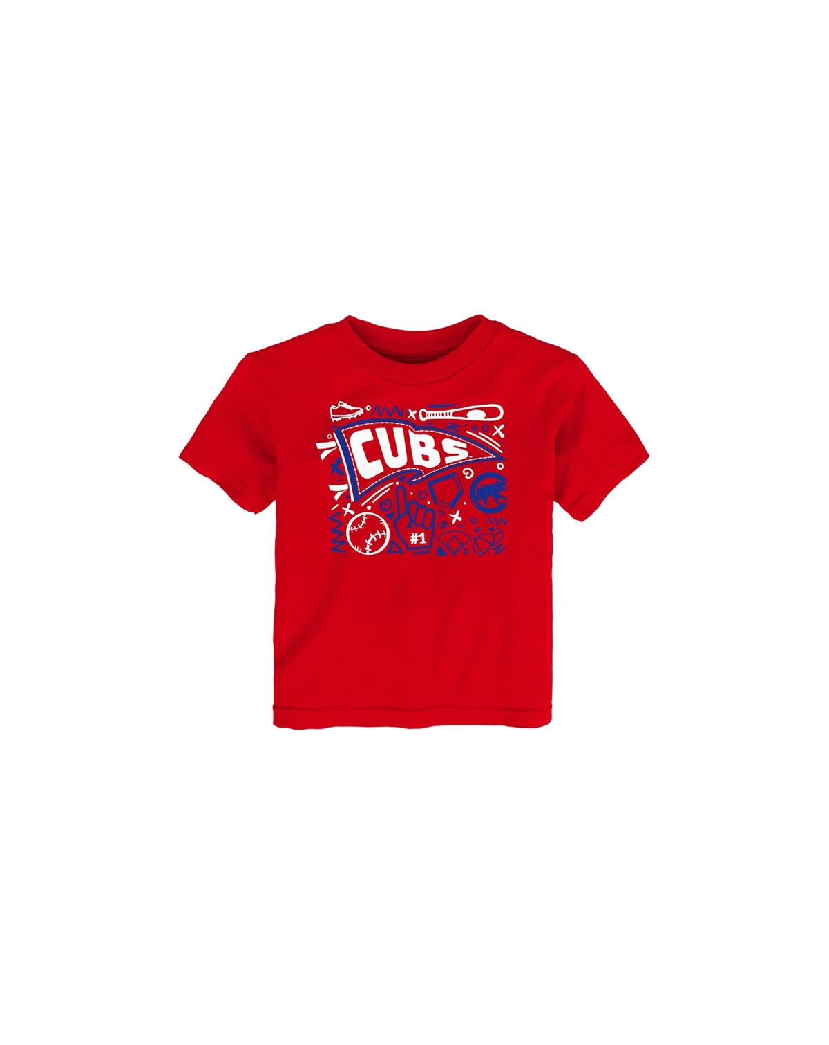 Toddler Red Chicago Cubs Ballpark Fun T-Shirt