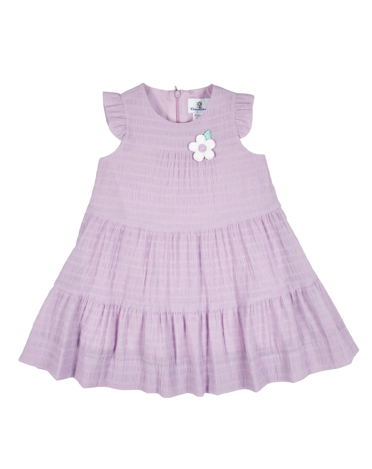 Toddler Girls Crinkle Lawn Dress With Flower