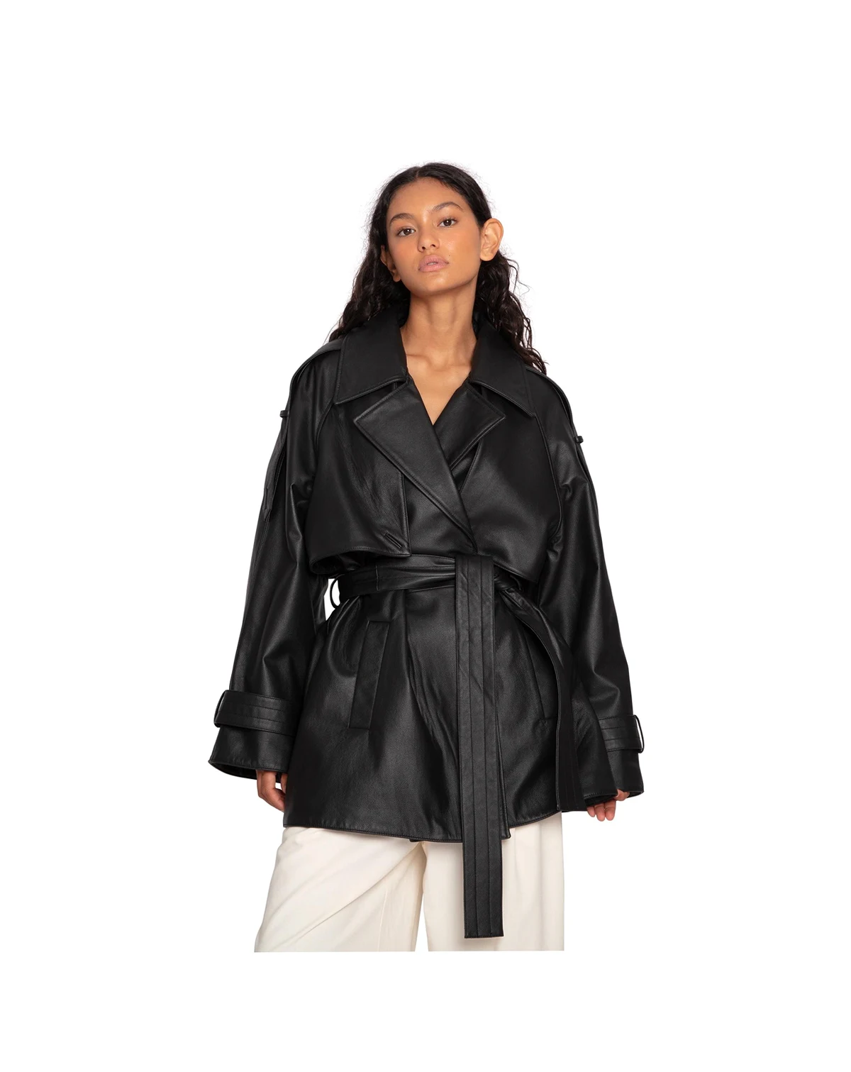 Women's Forevermore Leather Trench Coat