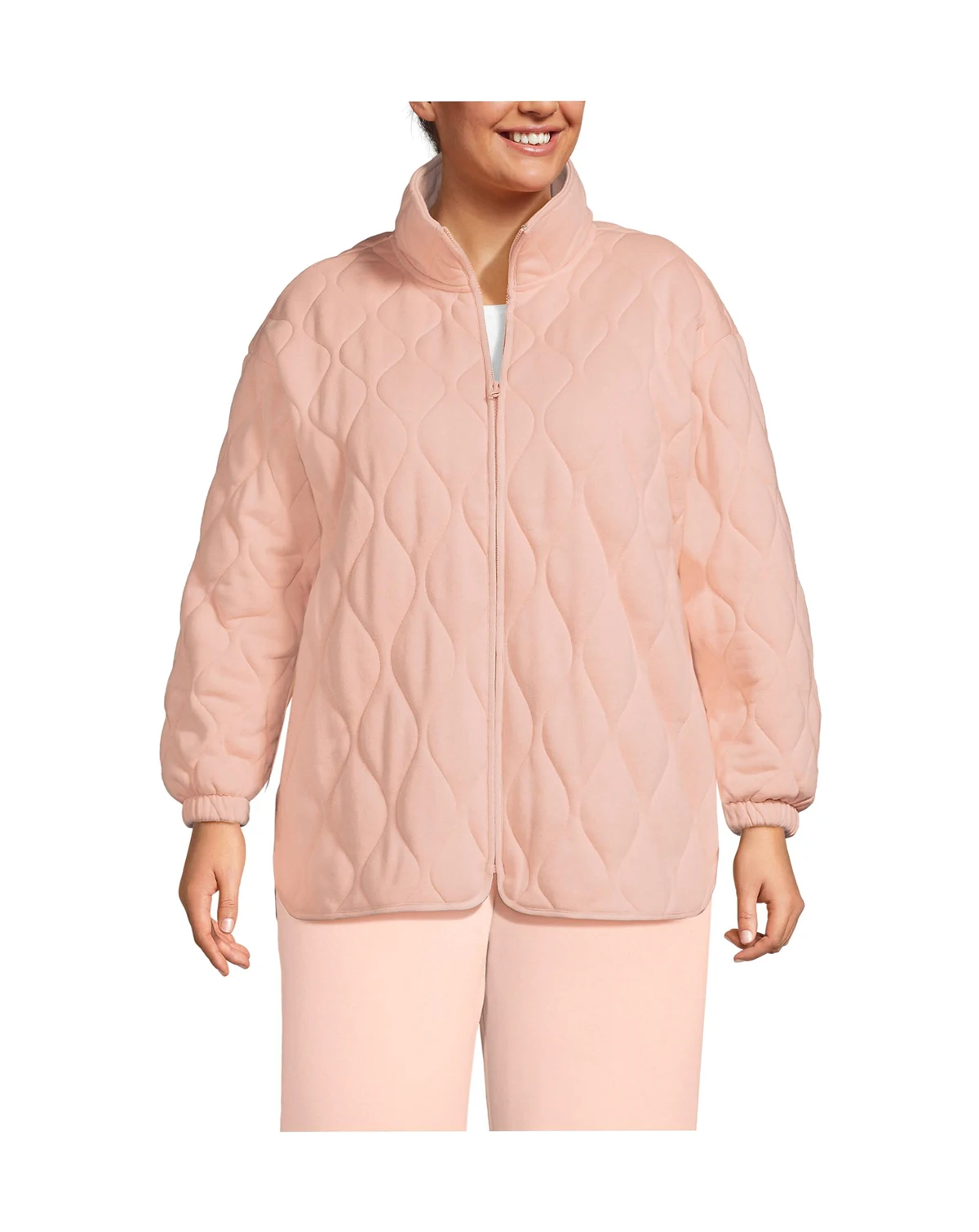 Plus Size RainDefense Serious Sweats Quilted Full Zip Jacket