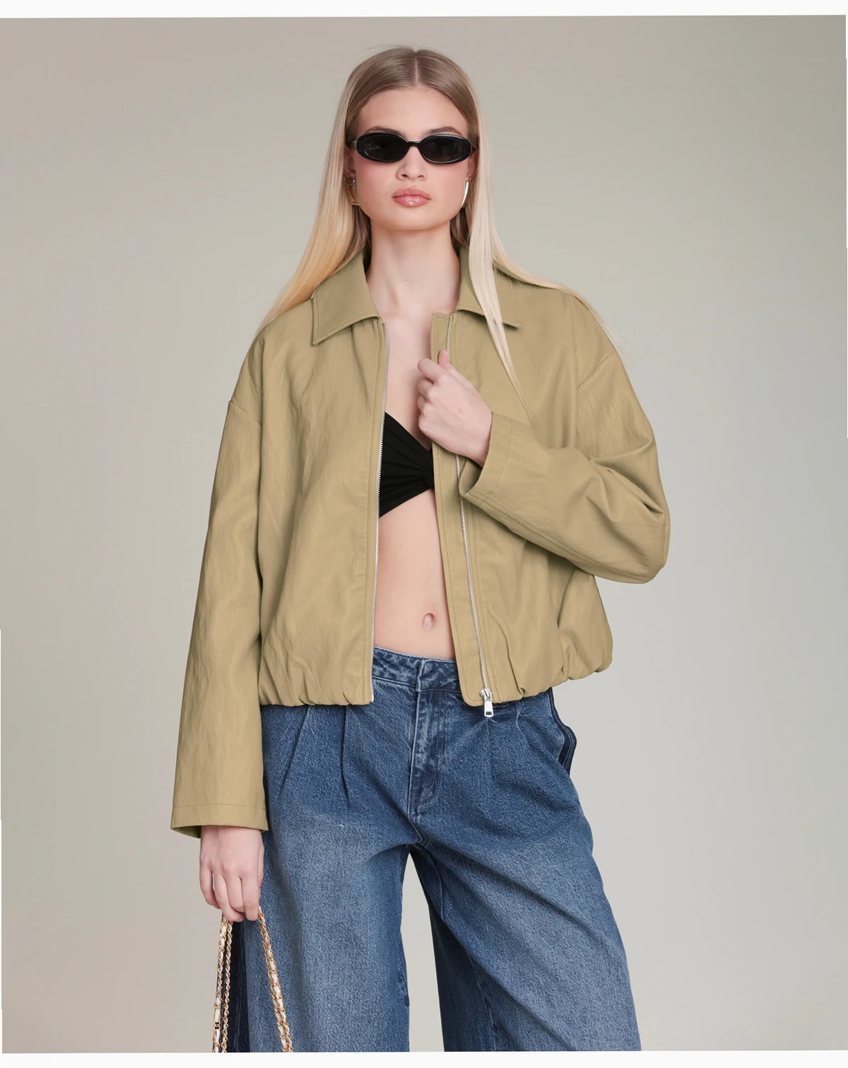 Women's Draped Zip Jacket