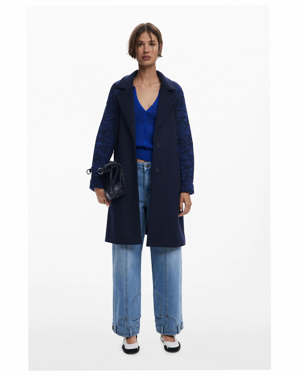 Women's Combined wool coat