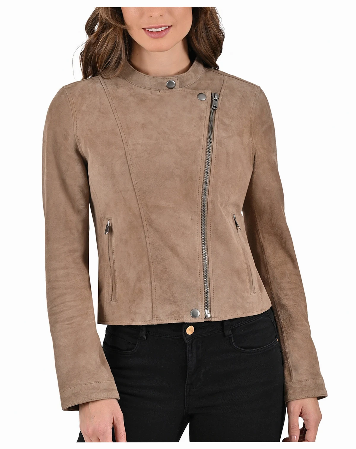 Women's Biker Goat Suede Jacket