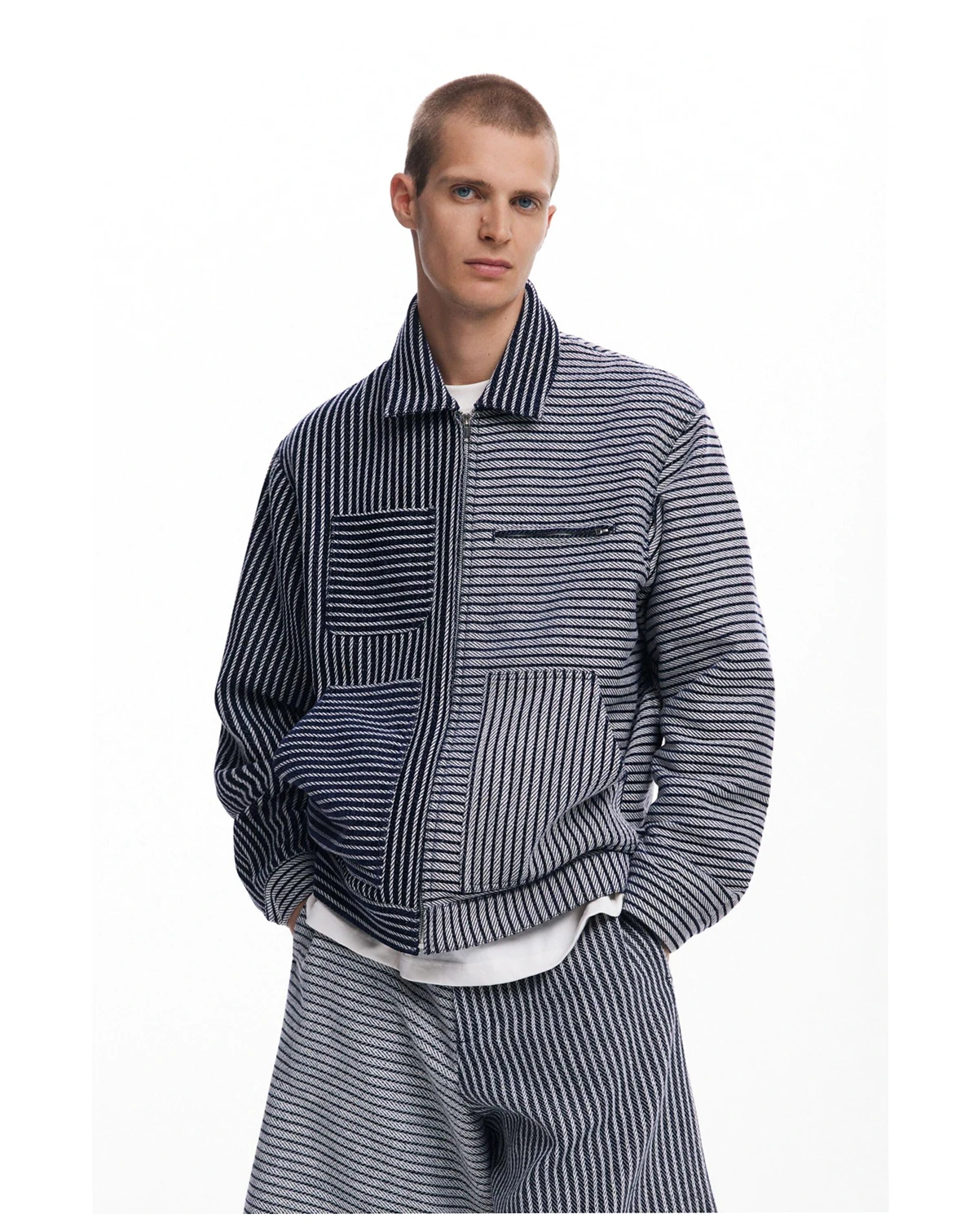 Men's Structured striped jacket