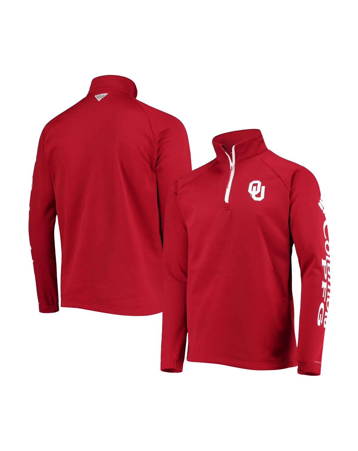 Oklahoma Sooners Terminal Tackle Fleece Raglan Omni-Shade Quarter-Zip Jacket