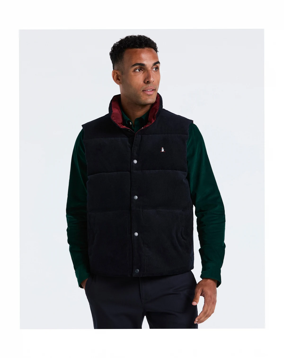 Men's Reversible Corduroy Puffer Vest