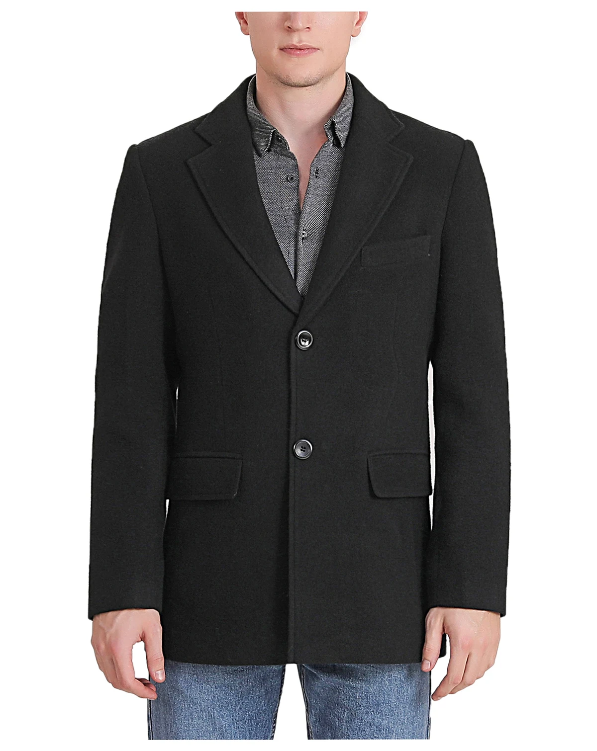 Men Duke Classic Wool Blend Walking Coat