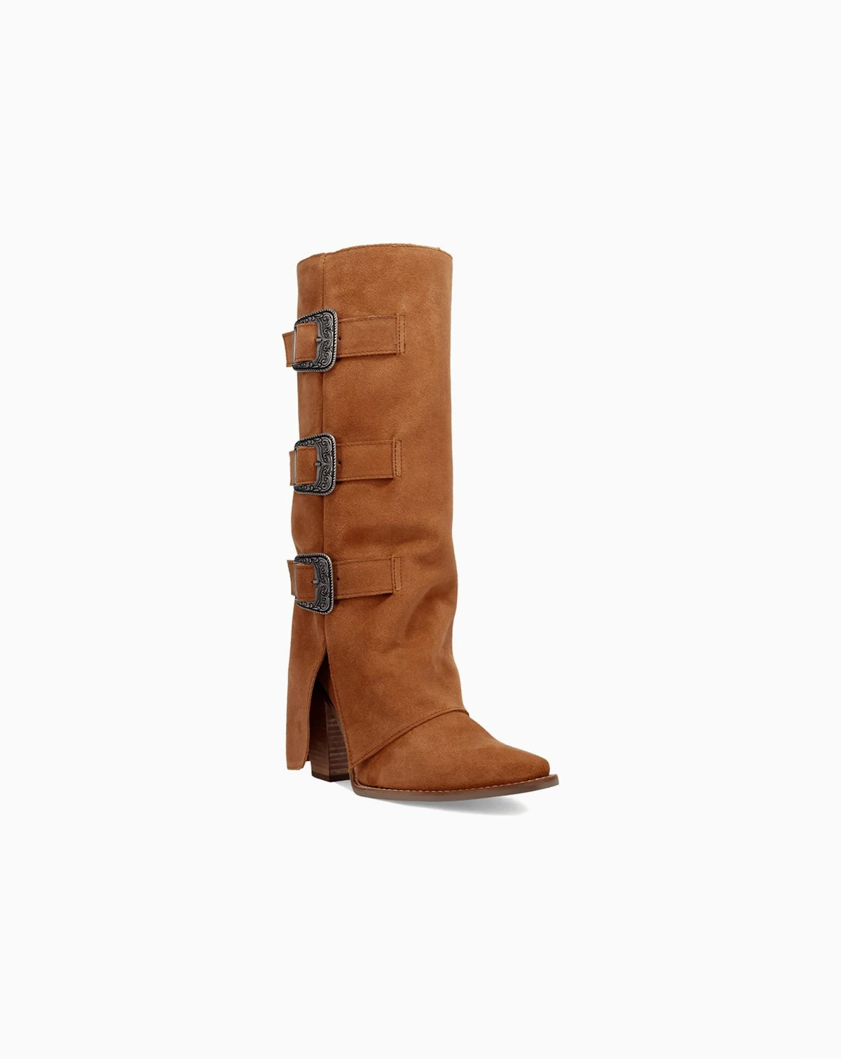 Women's Buckle Bunny Suede Leather Boot