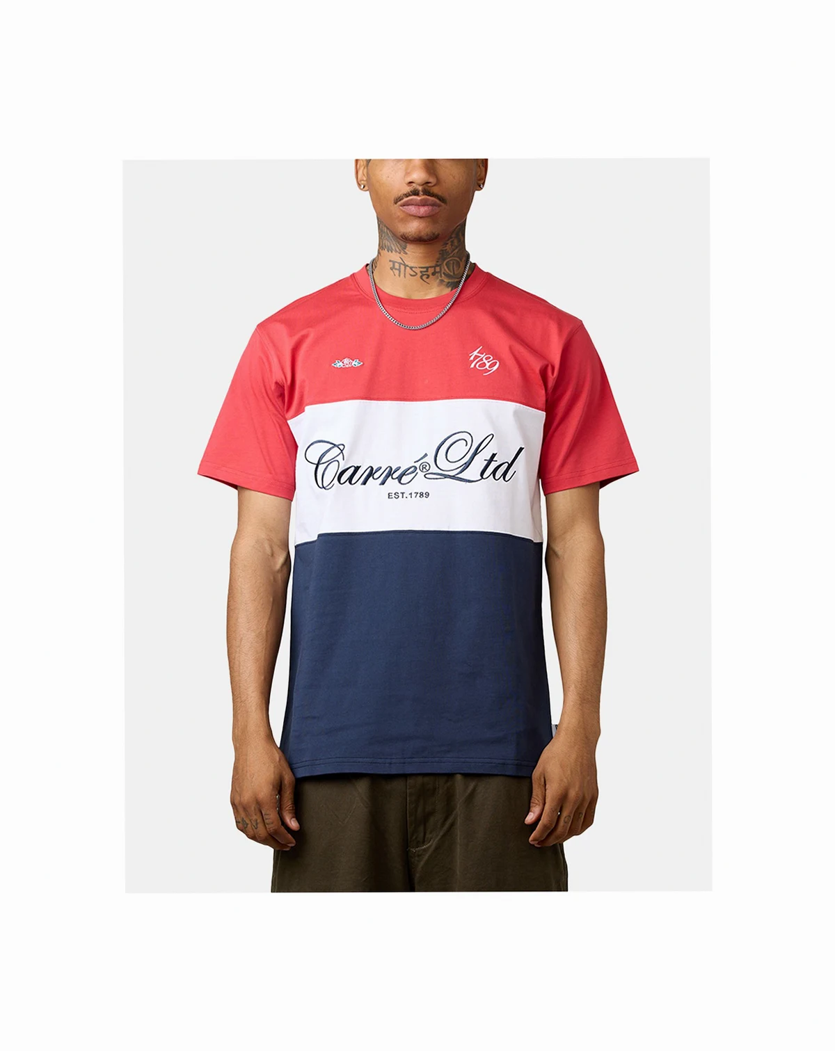 Men's Established Panel T-Shirt, Red, XL