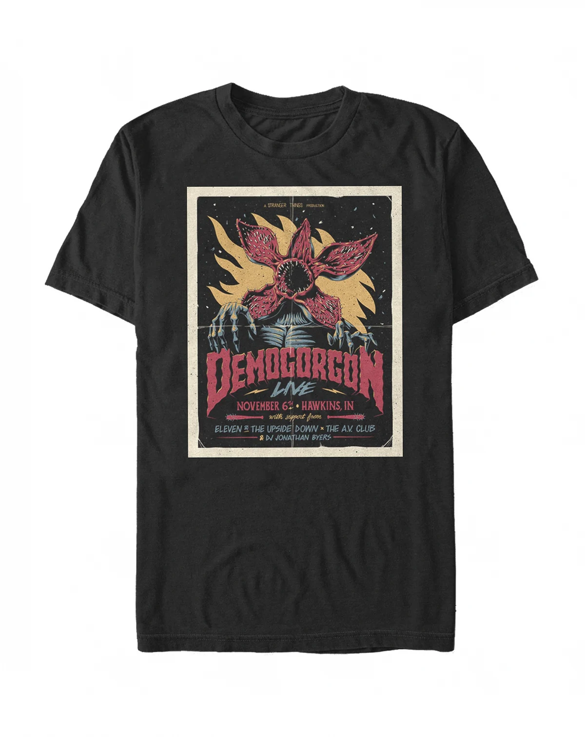 Men's Stranger Things Gig Poster Short Sleeve T-shirt