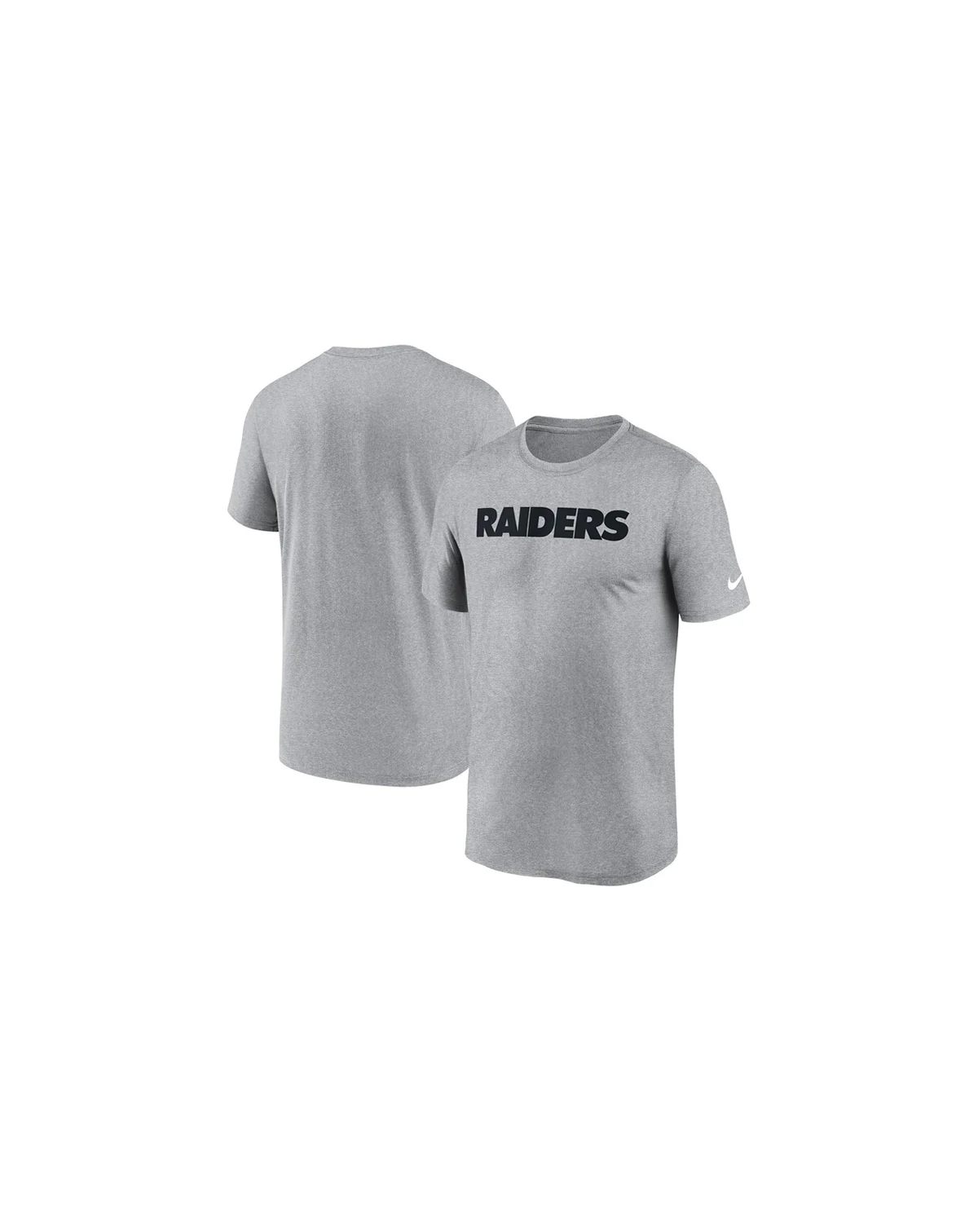 Men's Heather Gray Las Vegas Raiders Primetime Legend Wordmark Performance T-Shirt