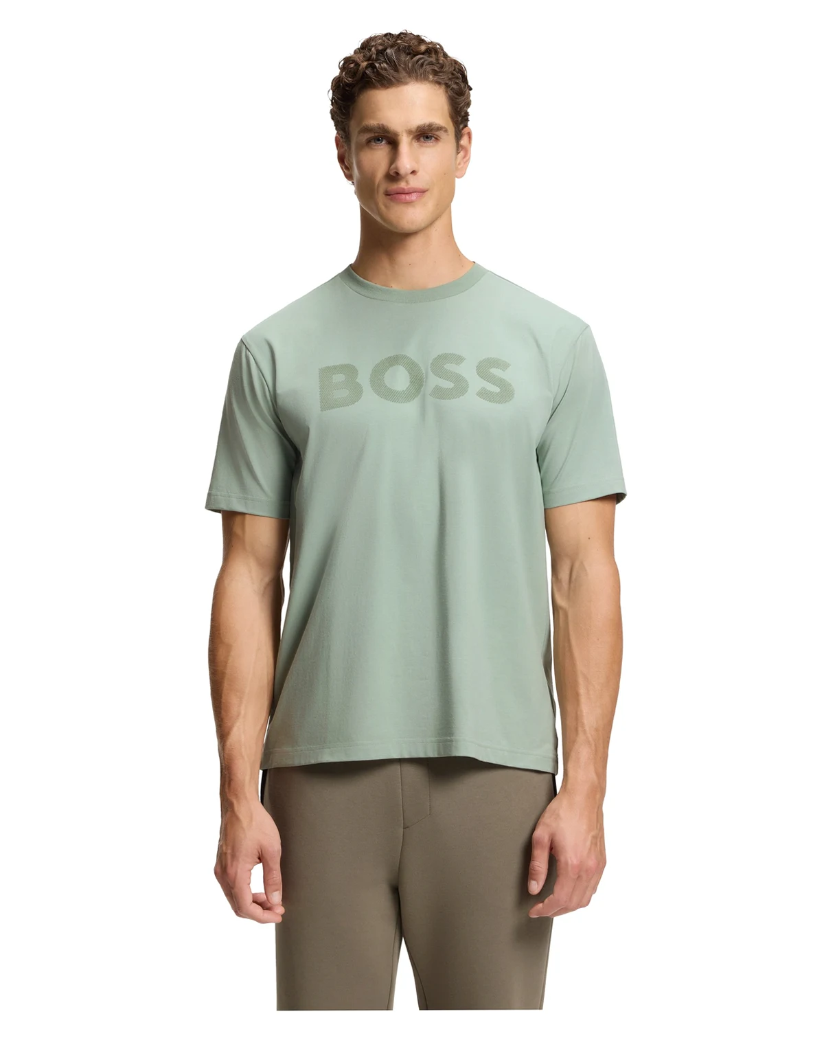 Men's Stretch Cotton Tonal Logo Relaxed-Fit T-Shirt