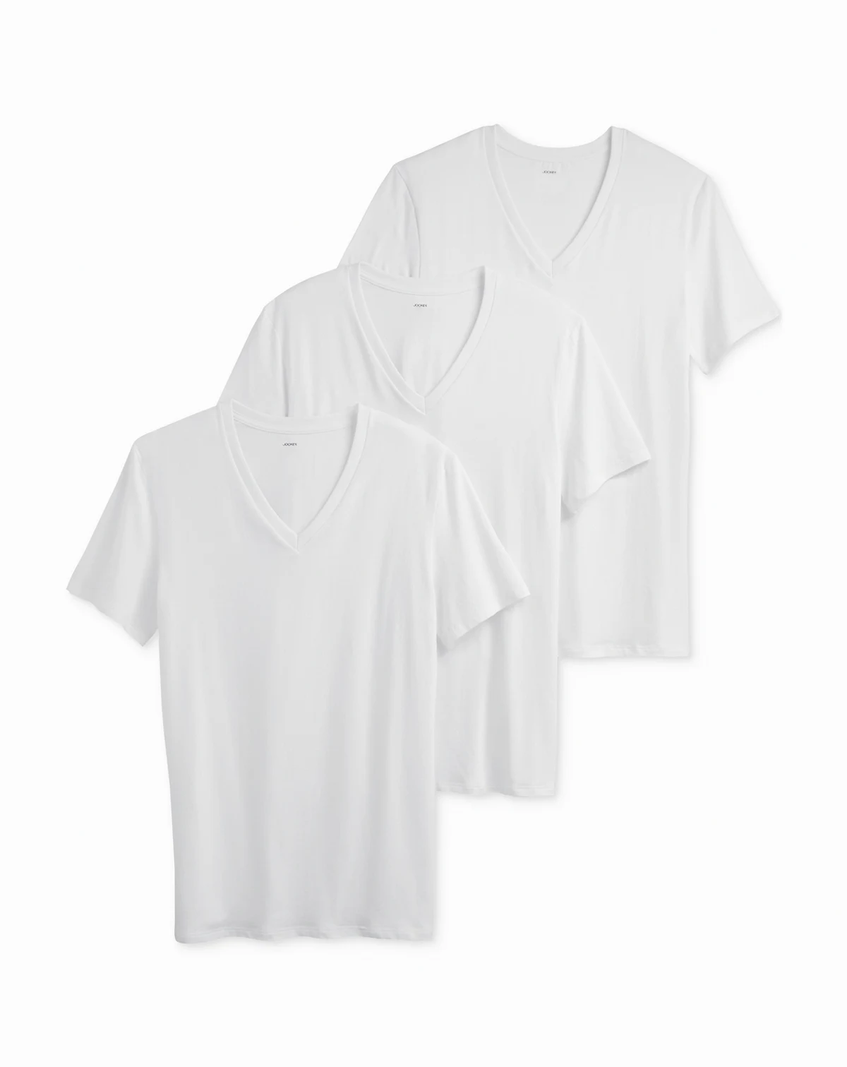 Men's Smooth Fit Stretch V-Neck T-Shirts, Pack of 3