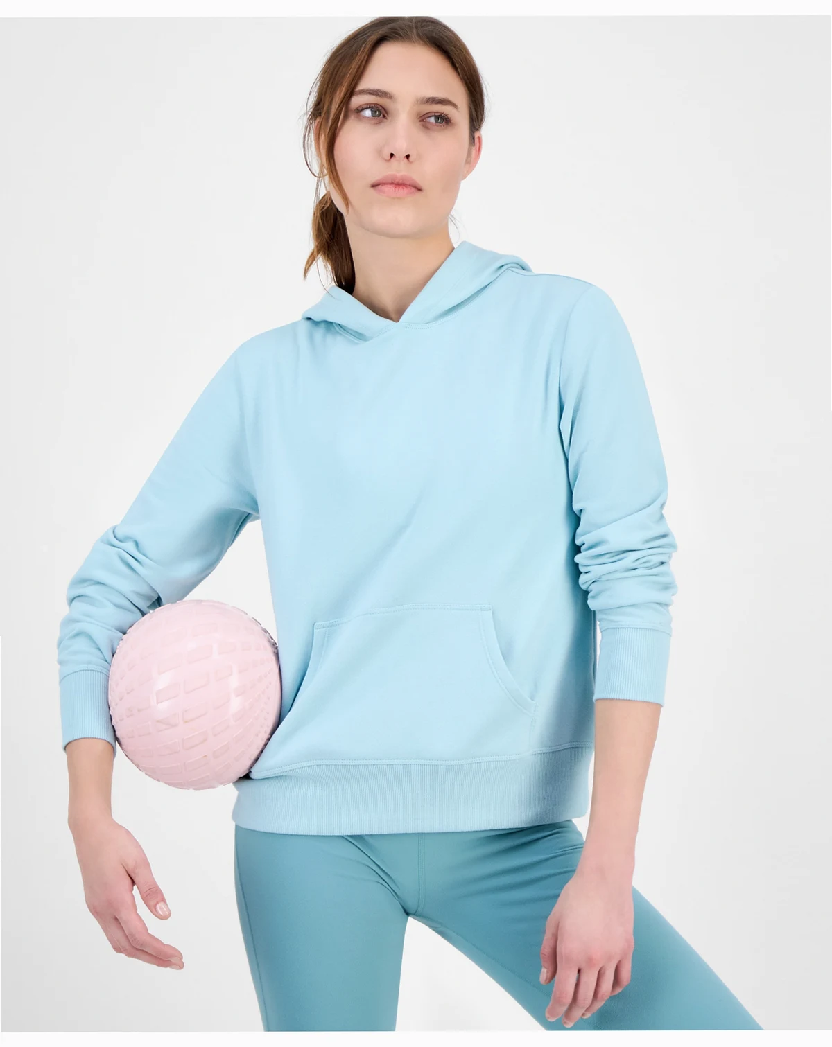 Women's Kangaroo-Pocket Fleece Hoodie, Created for Macy's