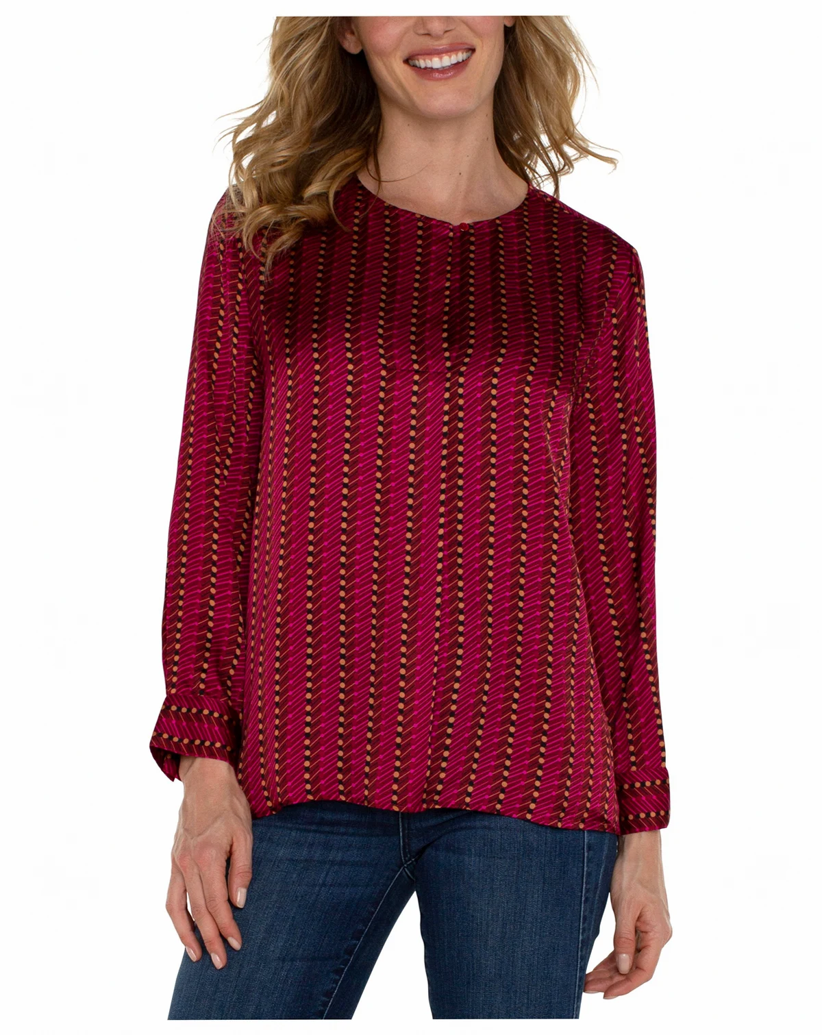 Petite Long Sleeves Popover Top