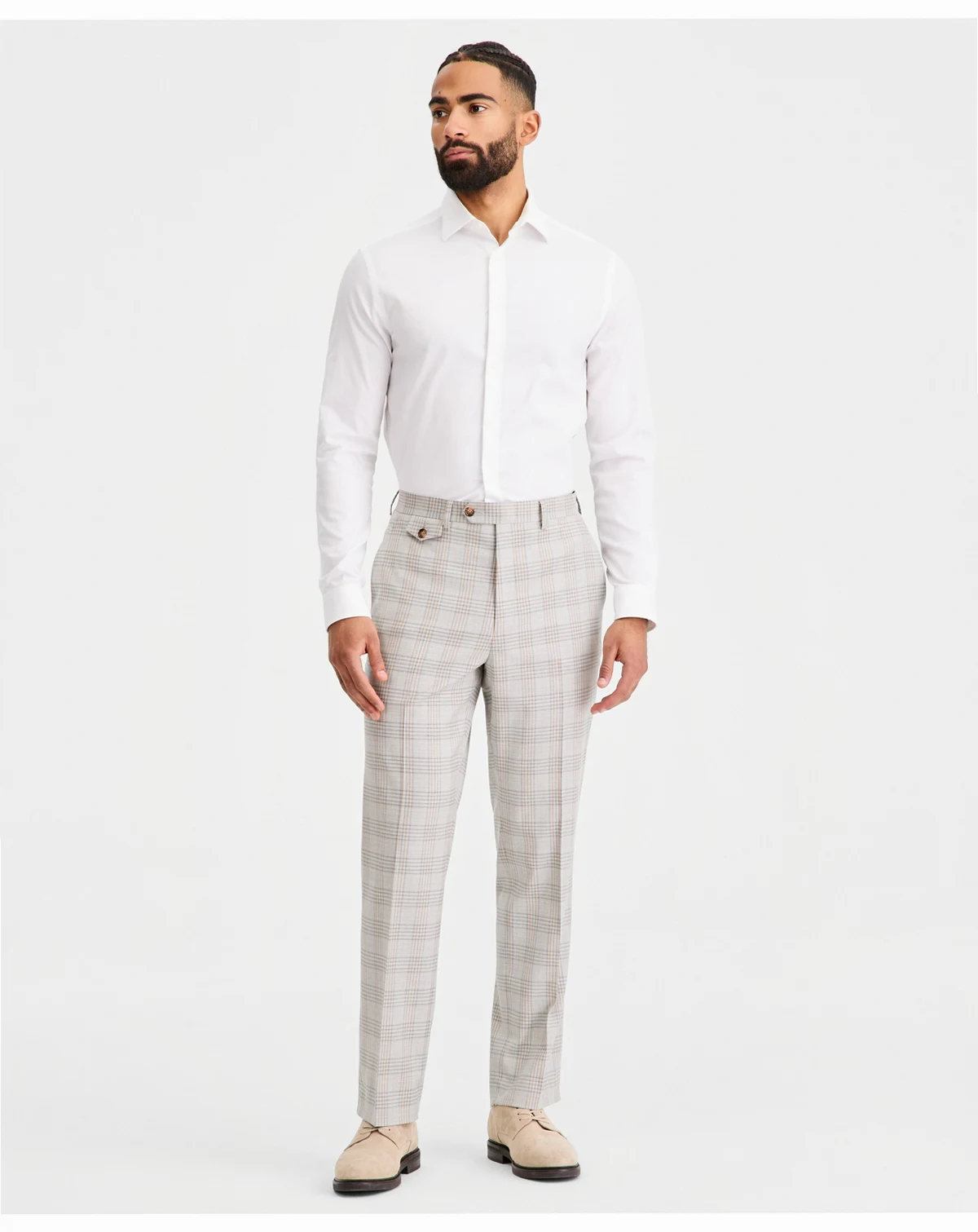 Men's Classic-Fit Plaid Suit Separate Pants