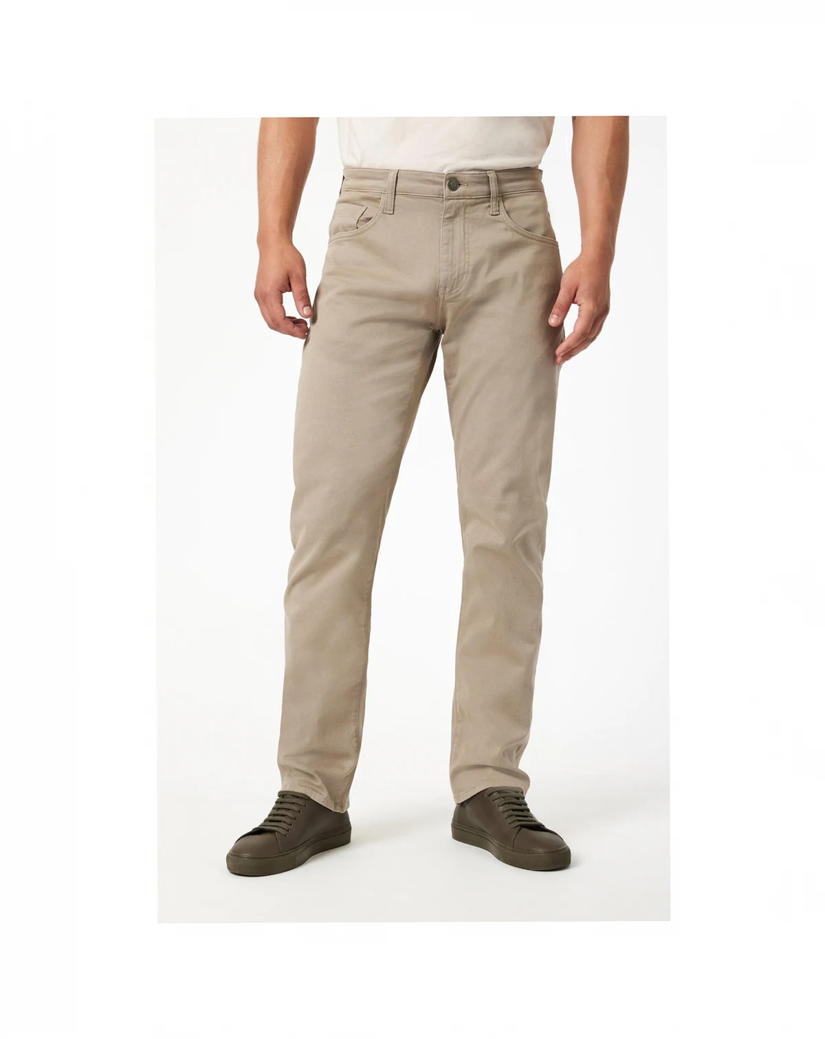 Men's Zach Straight Leg In Sand Casual Twill Pant