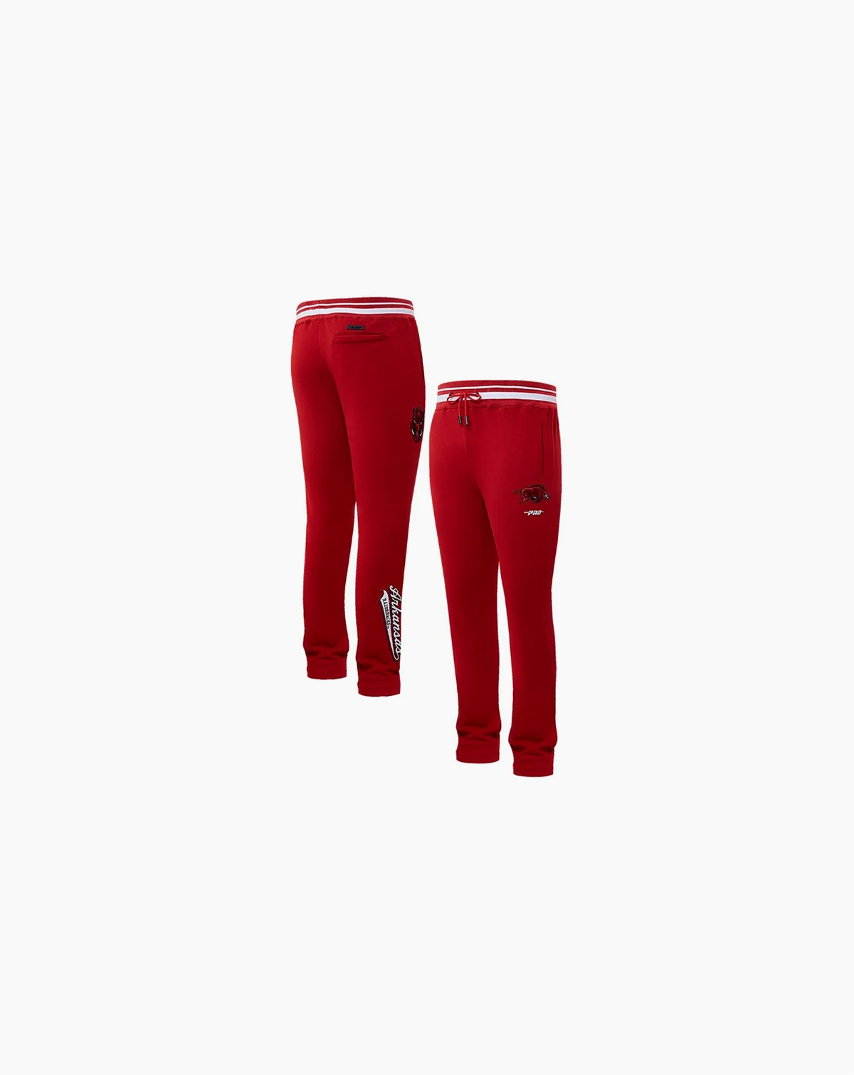 Men's Cardinal Arkansas Razorbacks Script Tail Fleece Sweatpants